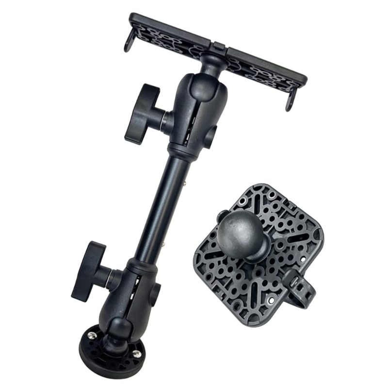 Fishing Kayak Fish Finder Mount - 652D 360 度回転カヤック魚群探知機マウントブラケット釣り機器マウントベース安定した魚群探知機サポート