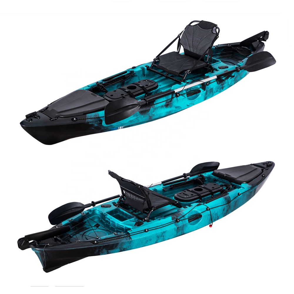 Fishing Kayak Seat - LSFファーストクラスシングルフィッシングカヤックプラスチックボート釣り用1人乗りカヌーカヤック釣り竿ホルダー付き大型収納ハッチ（釣り人向け）