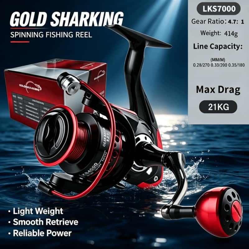 ゴールドシャーキング-スピニングリール、金属製超軽量釣りリー - Daiwa Reel Fuego のレビューと価格