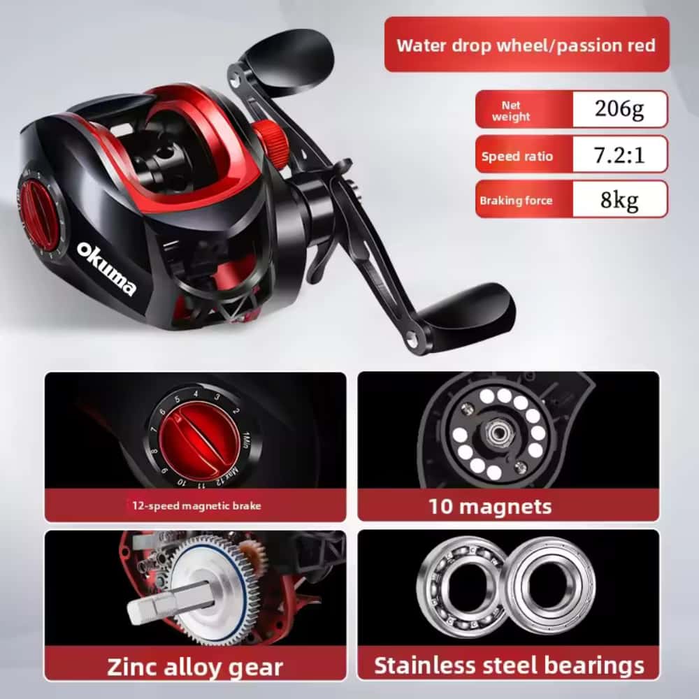 オクマ ベイトキャスティング フィッシングリール 7.2:1 - Abu Garcia Reel Max のレビューと価格