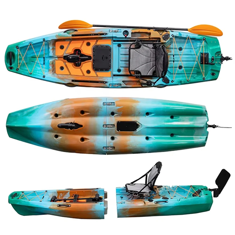 モジュール式カヤック、エンジン付きフィッシングボートカヌー、 - Fishing Kayak Seat のレビューと価格